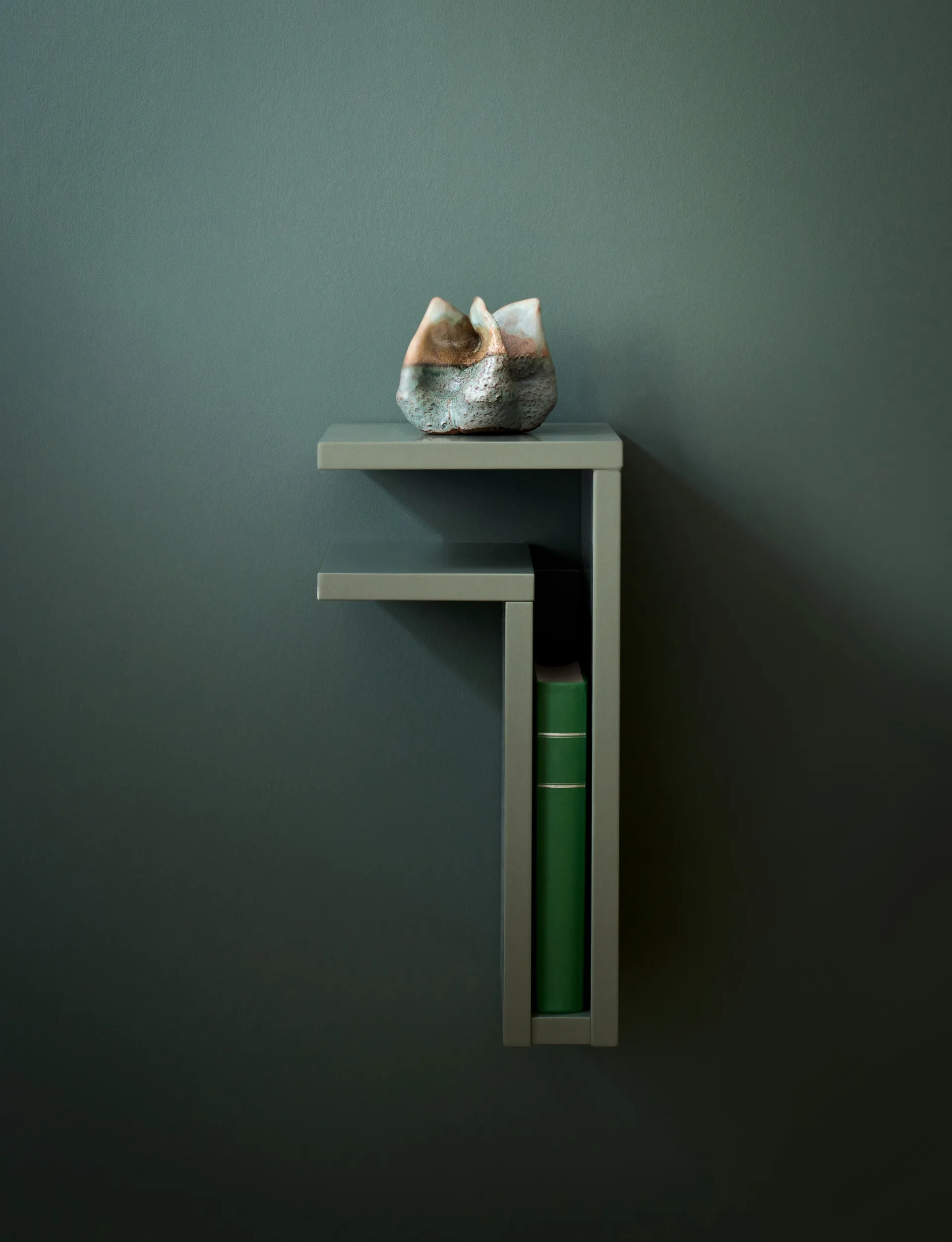 Półka ścienna F-shelf green grey, Lewa półka Maze