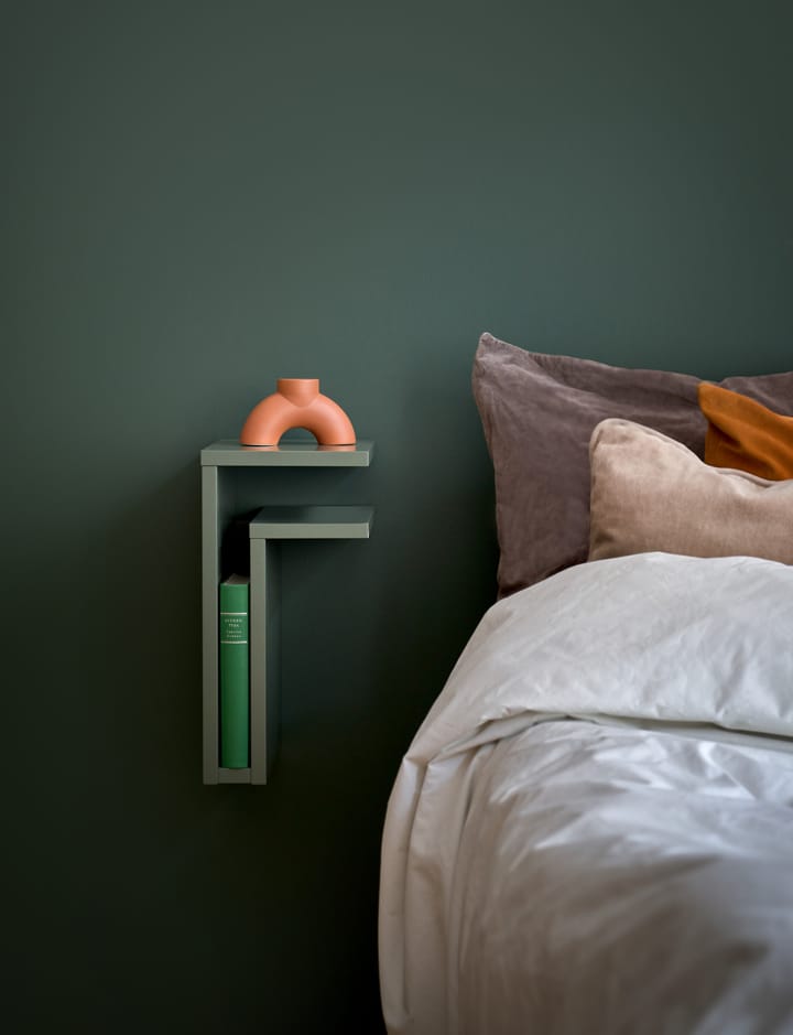 Półka ścienna F-shelf green grey, Prawa półka Maze