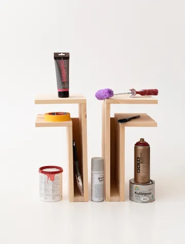 Półka ścienna F-shelf Play DIY - Sosna, lewa - Maze