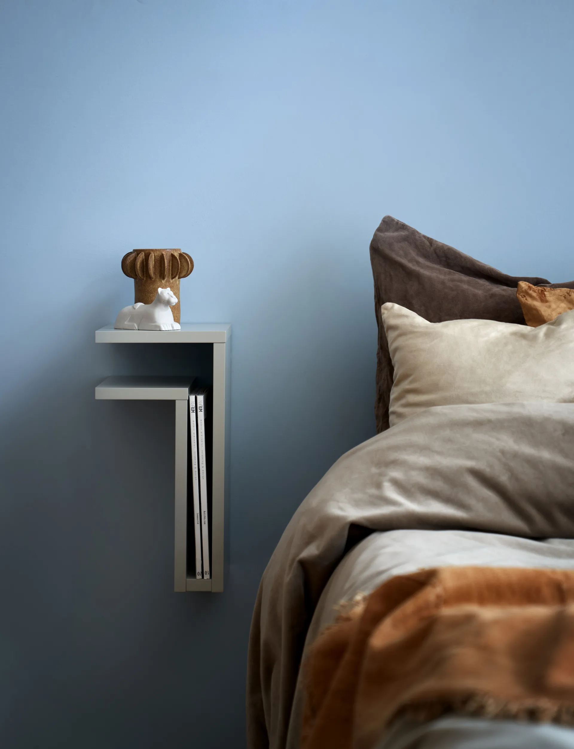 Półka ścienna F-shelf silk grey, Lewa półka Maze