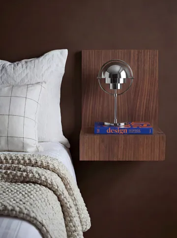 Półka ścienna L-shelf - Orzech włoski, 30×38×29 cm - Maze