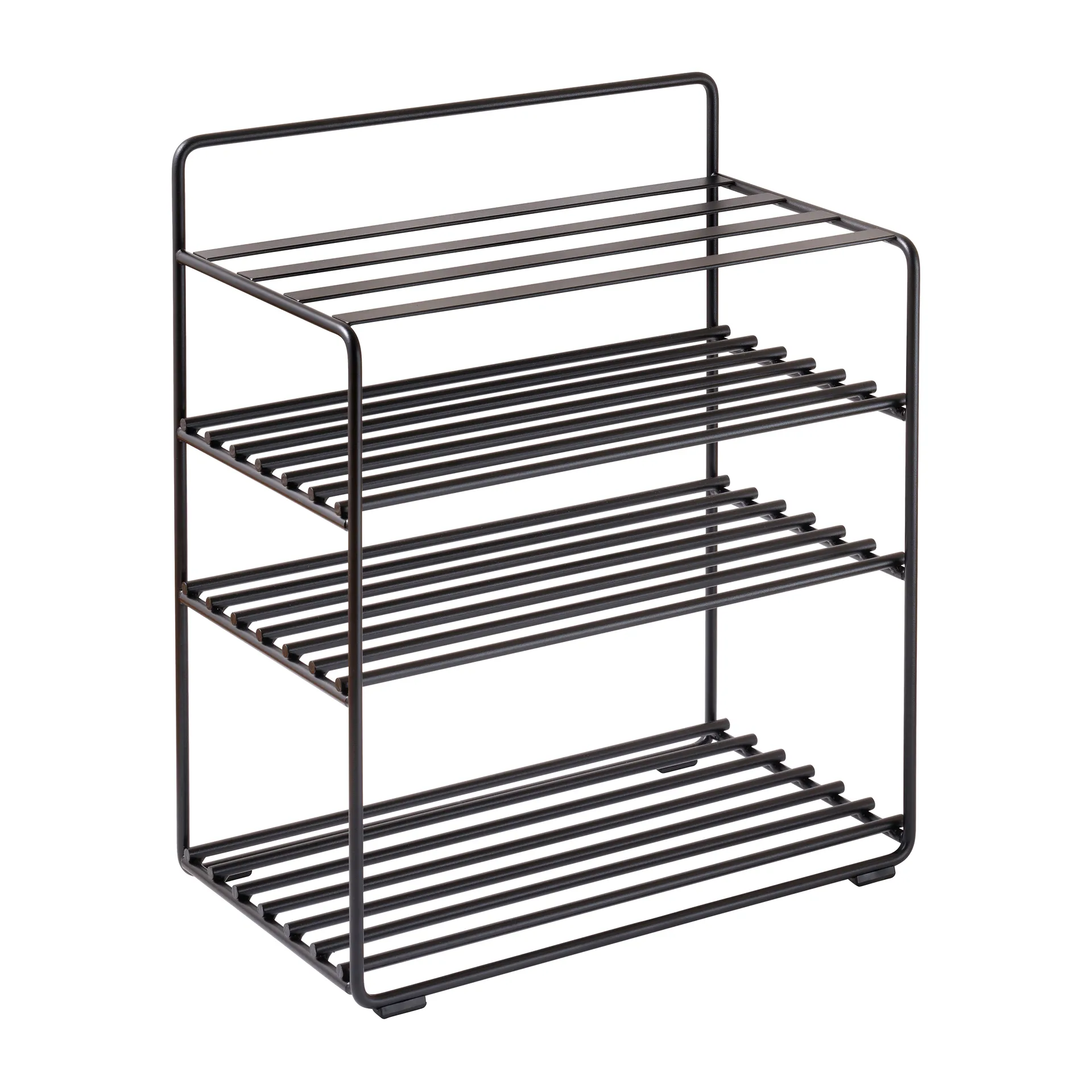 Półka stojąca Lower East Seat 50x28x58 cm, Black-cognac leather Maze