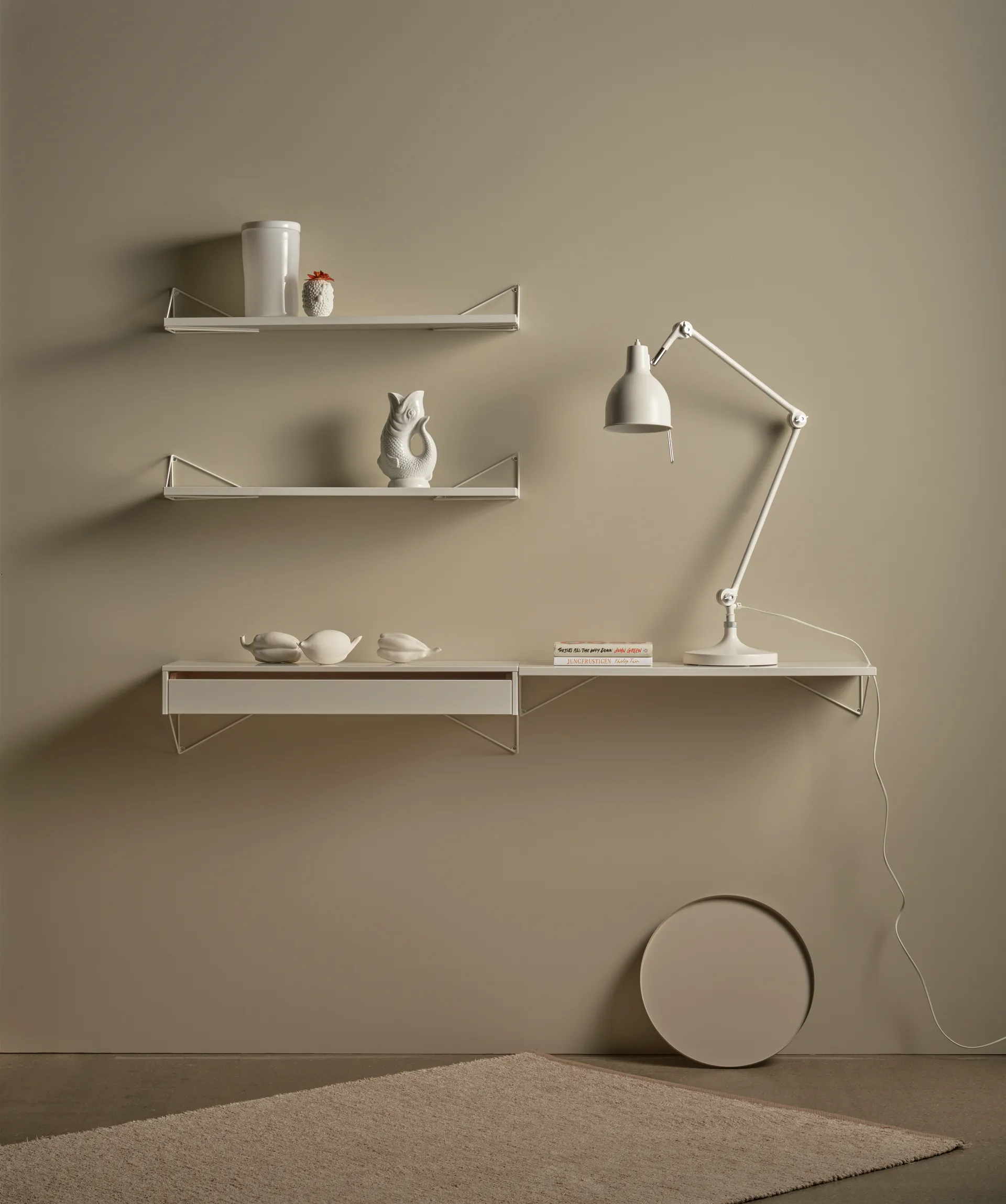 Pythagoras półka, Biała, 20x80 cm,  Maze