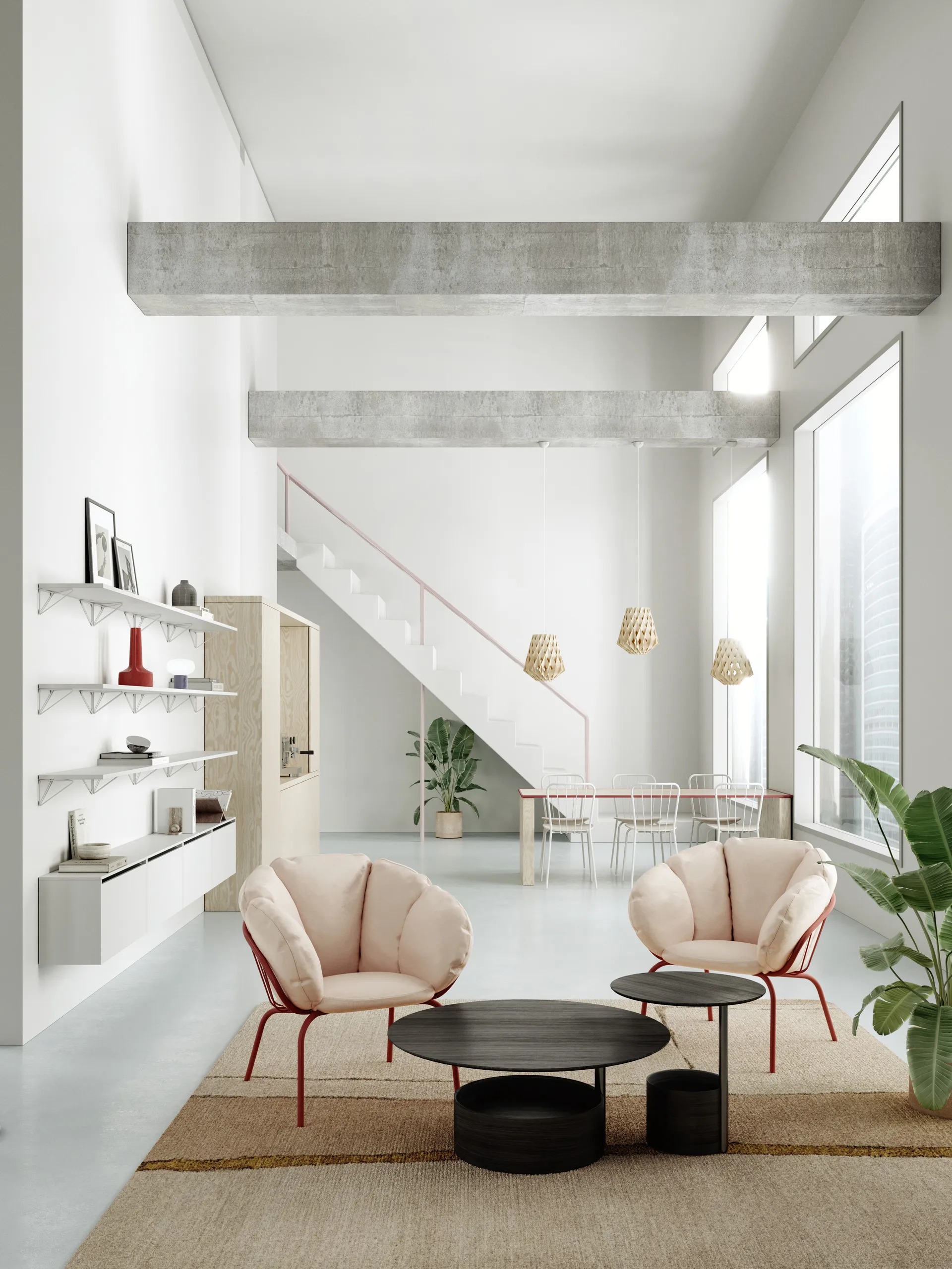 Pythagoras Półka L, biały Maze