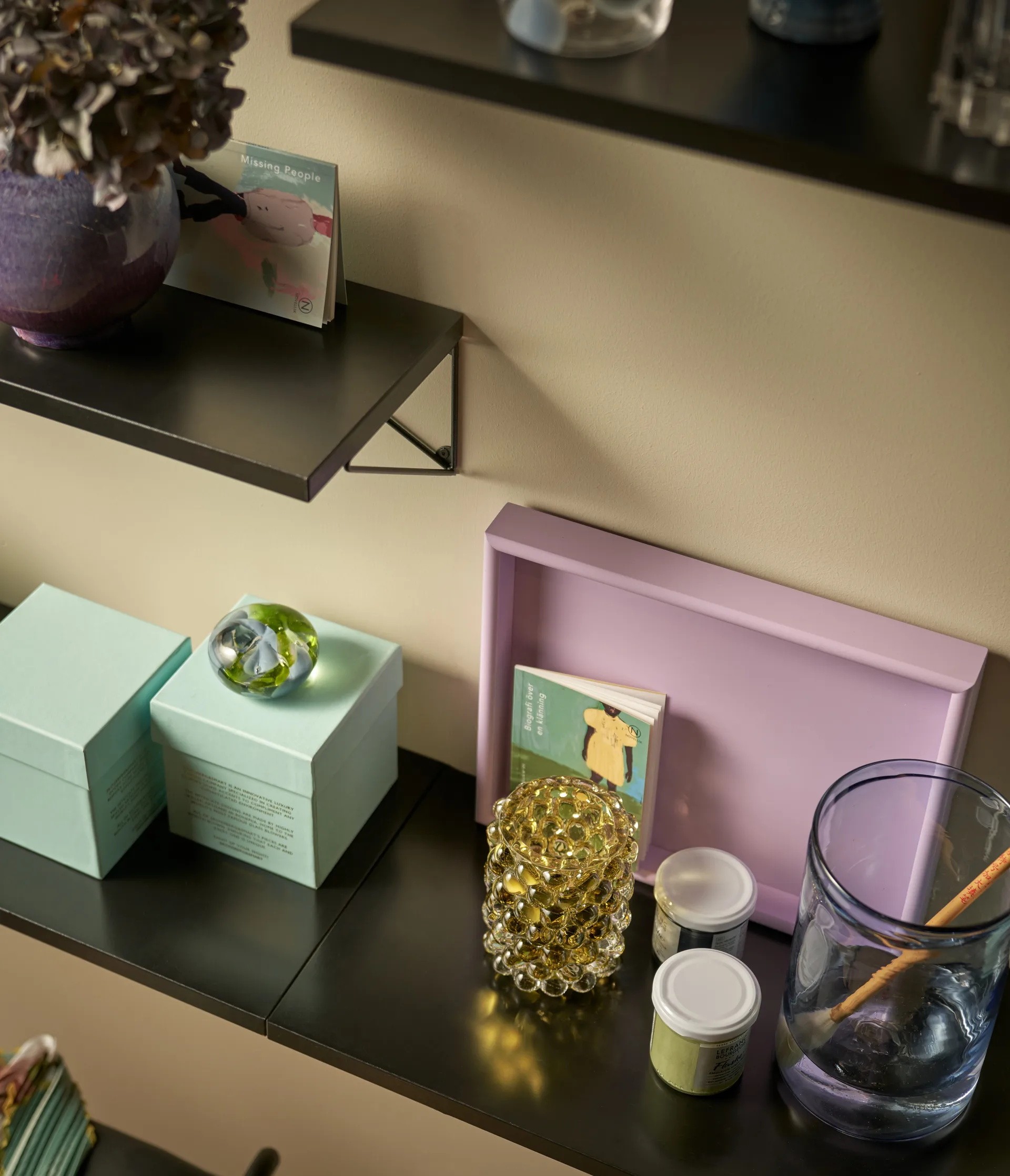 Pythagoras Półka L, czarny Maze