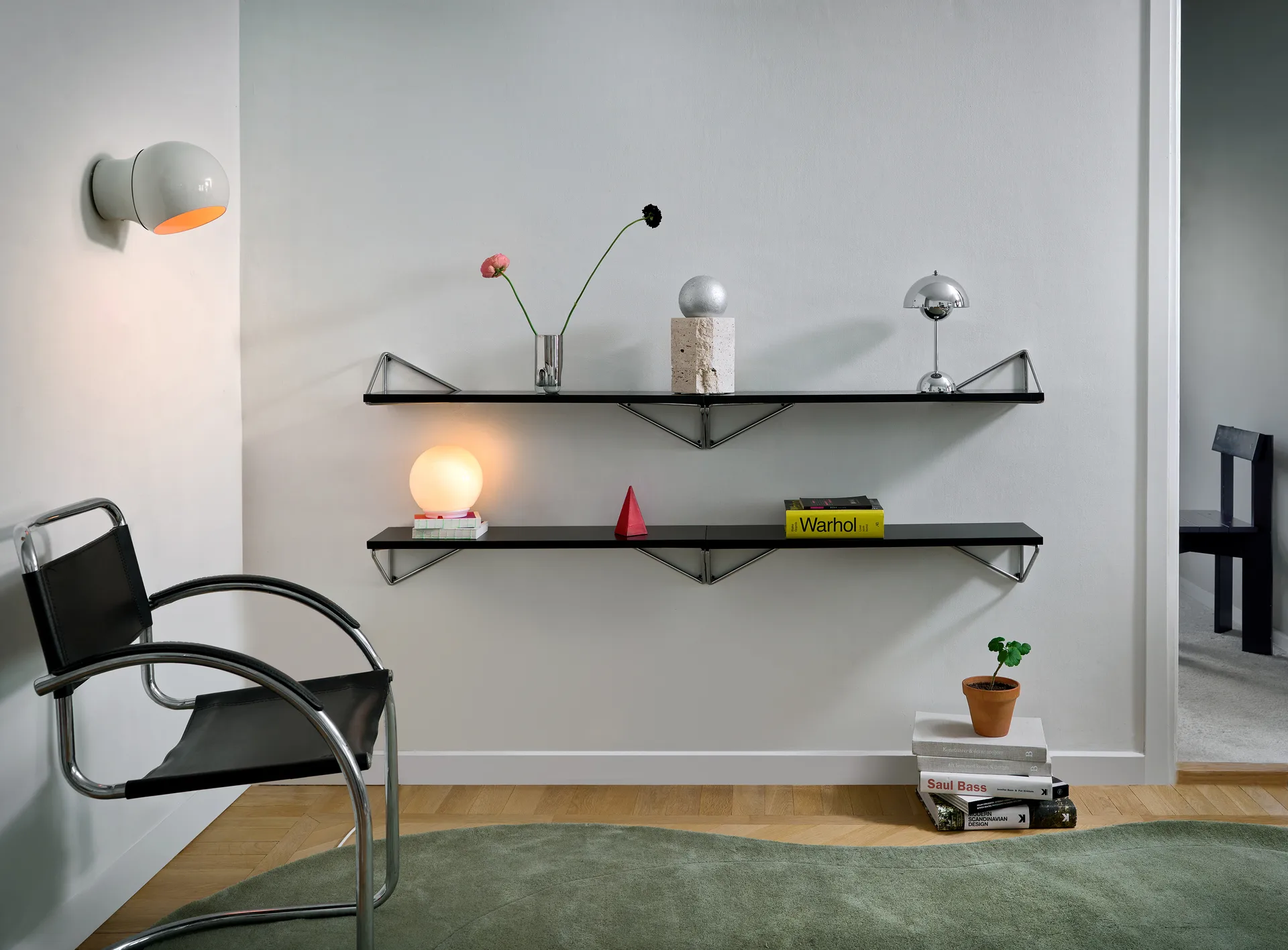 Pythagoras XL Brackets 2-pack, Chrome Maze