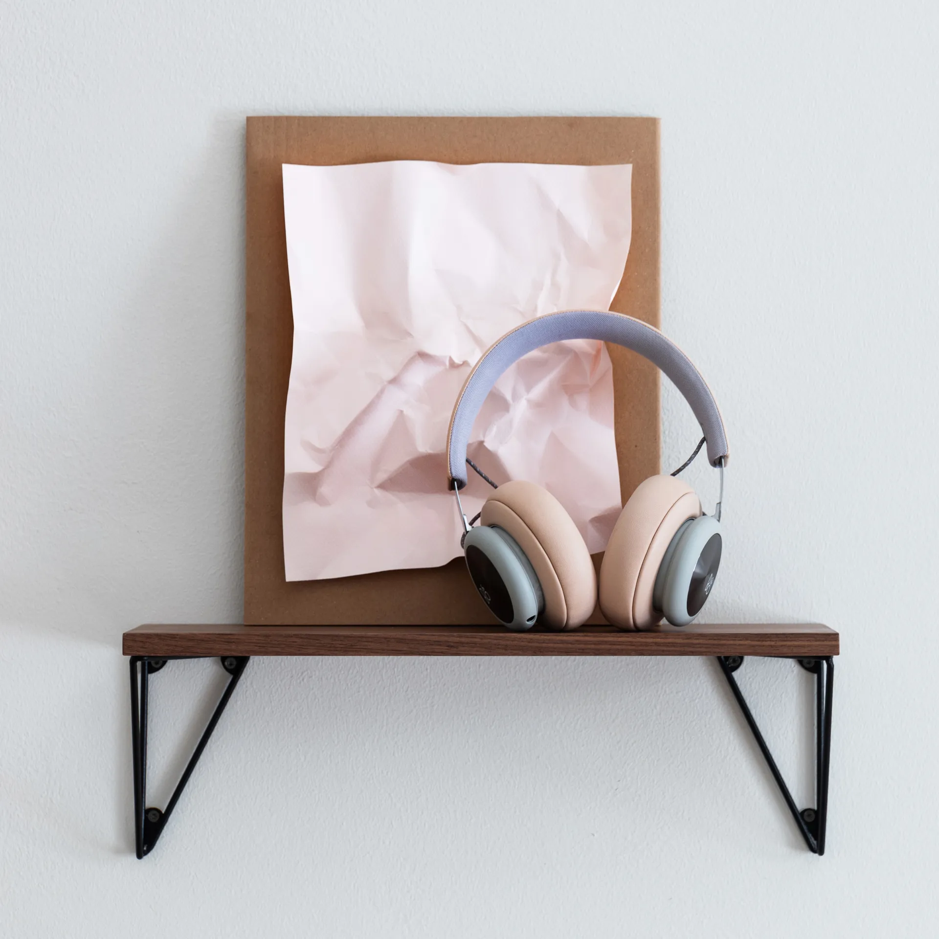 Pythagoras XS półka, orzech, czarny Maze