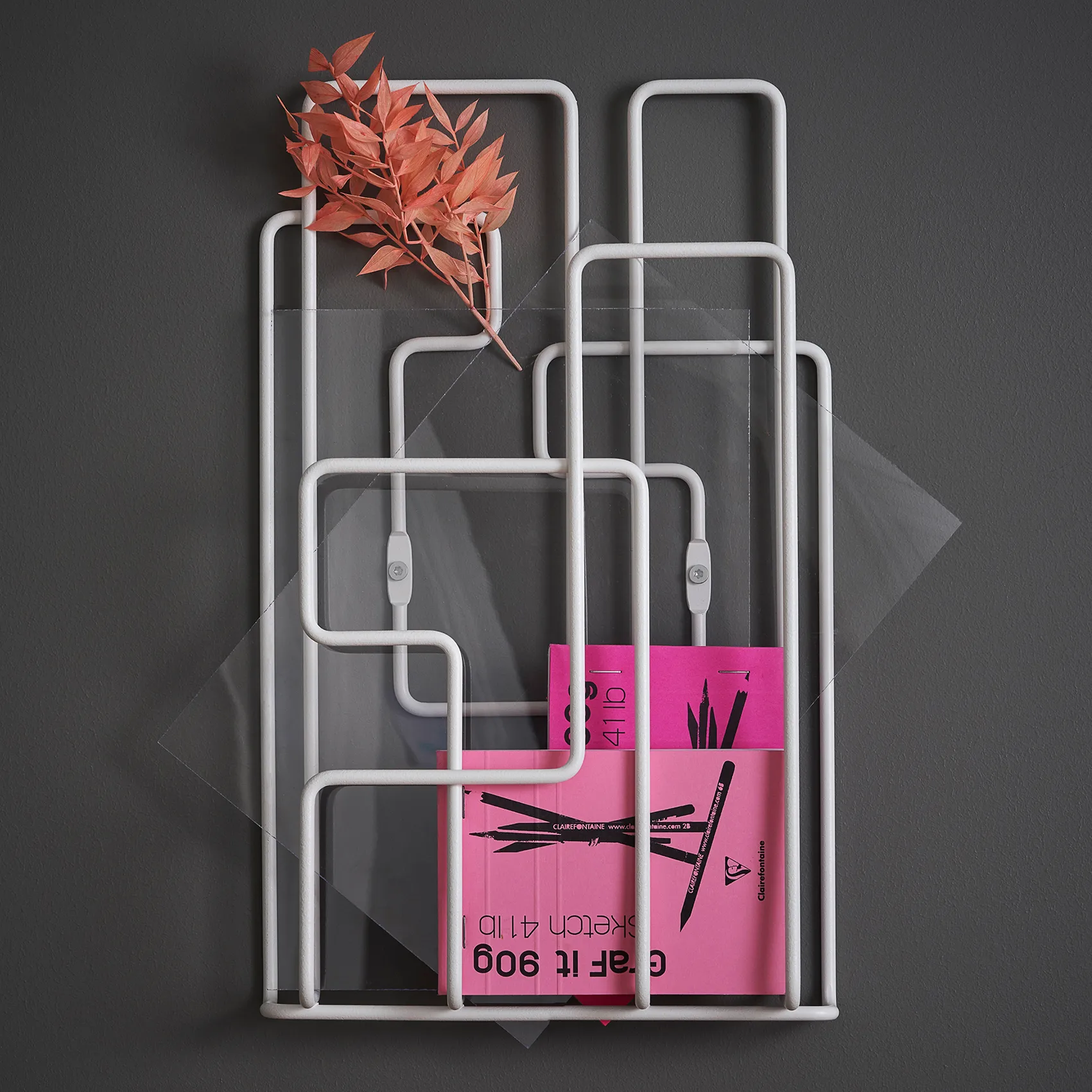 Stojak na czasopisma Little Saturday, Biały Maze