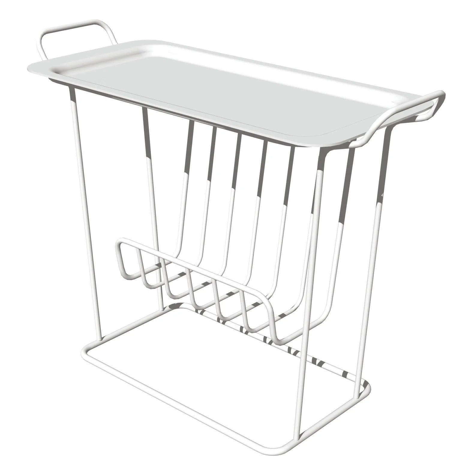 Stolik z tacą Minnie Mae Paper, biały Maze