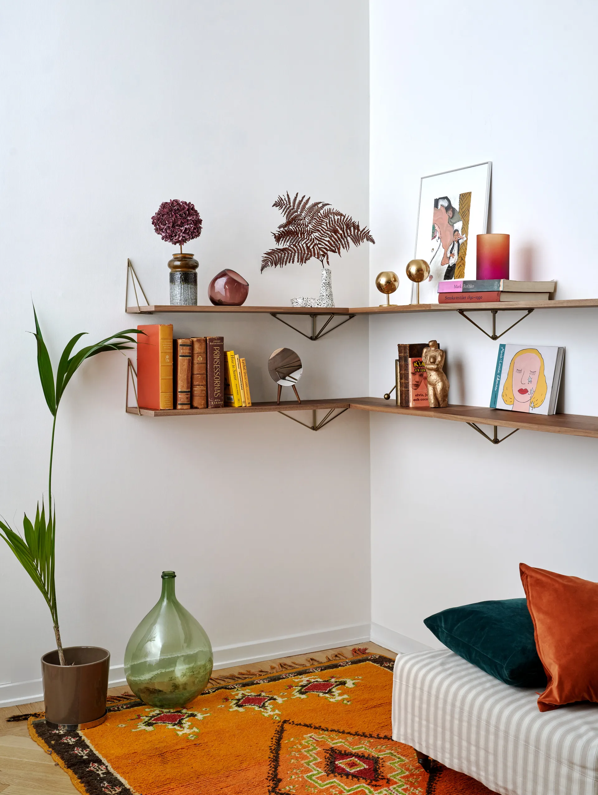 System półek Pythagoras Bundle B orzech włoski-mosiądz Maze