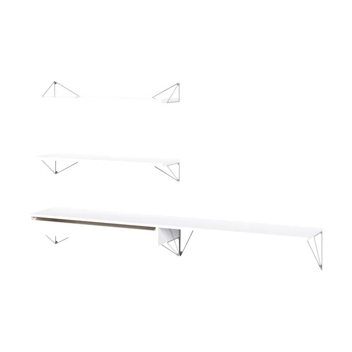 System półek Pythagoras Bundle D biały-chrom - Maze