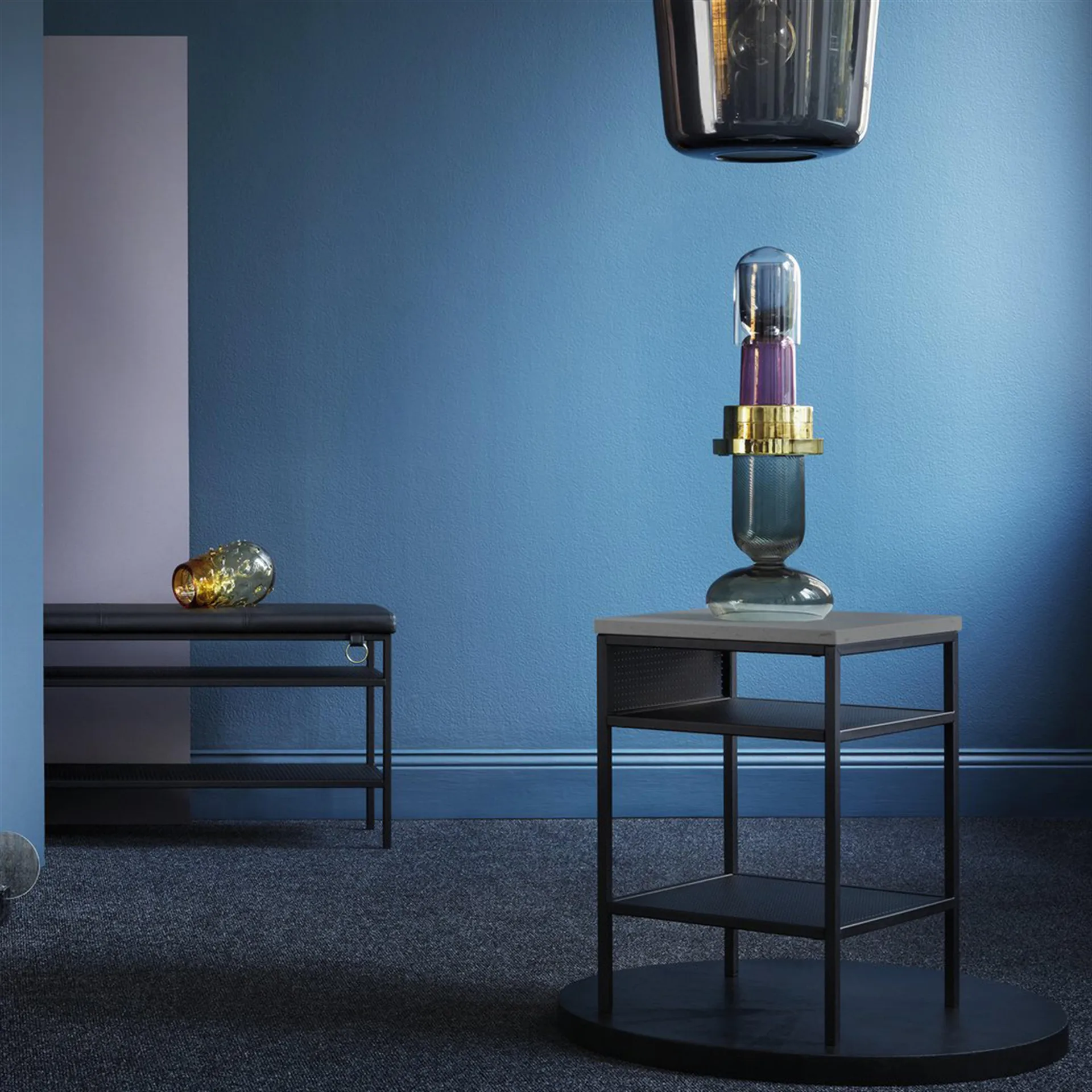 Tracy stolik boczny, praworęczny, czarny Maze