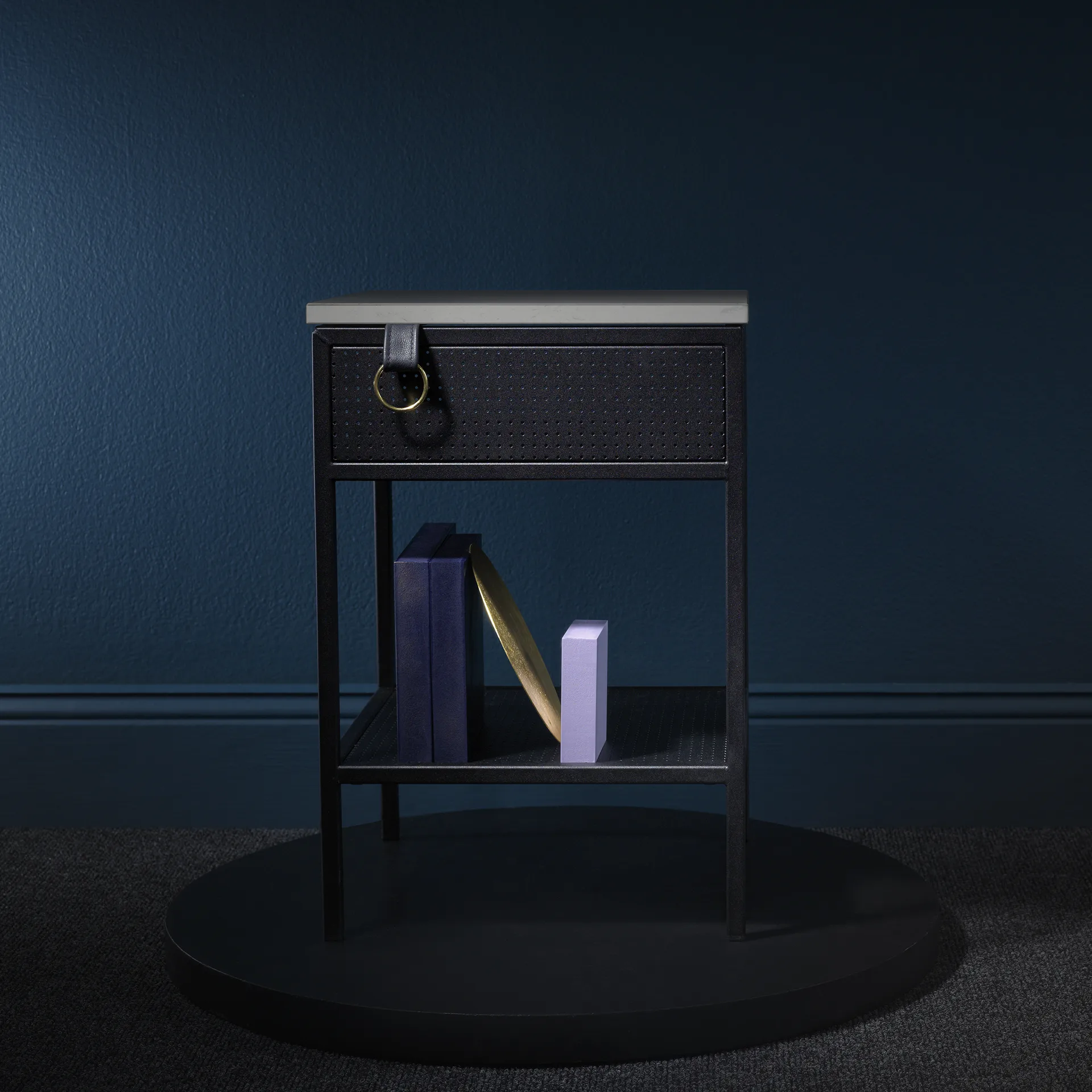 Tracy stolik boczny, praworęczny, czarny Maze