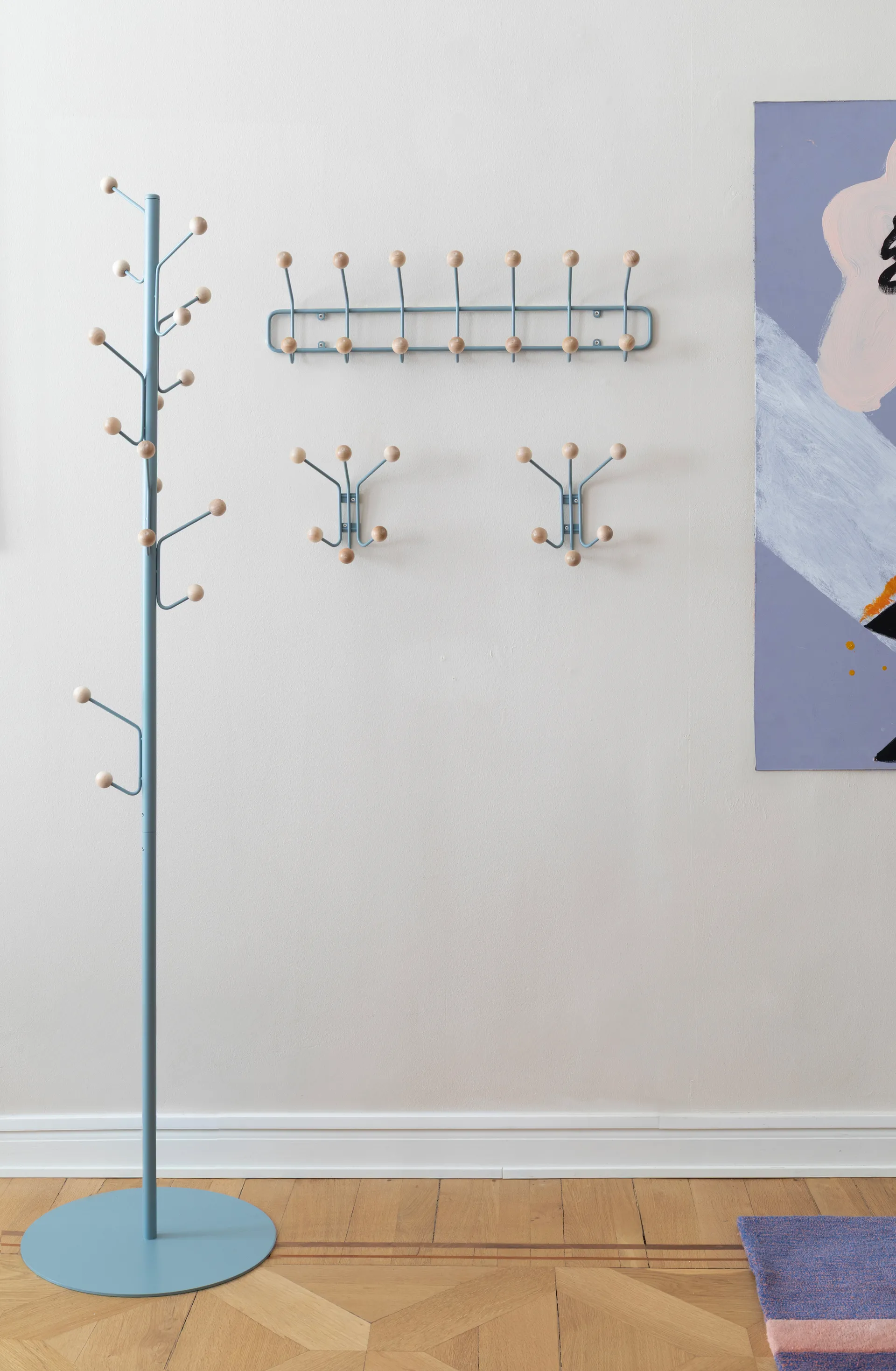 Wieszak Bill XS, Pigeon blue Maze