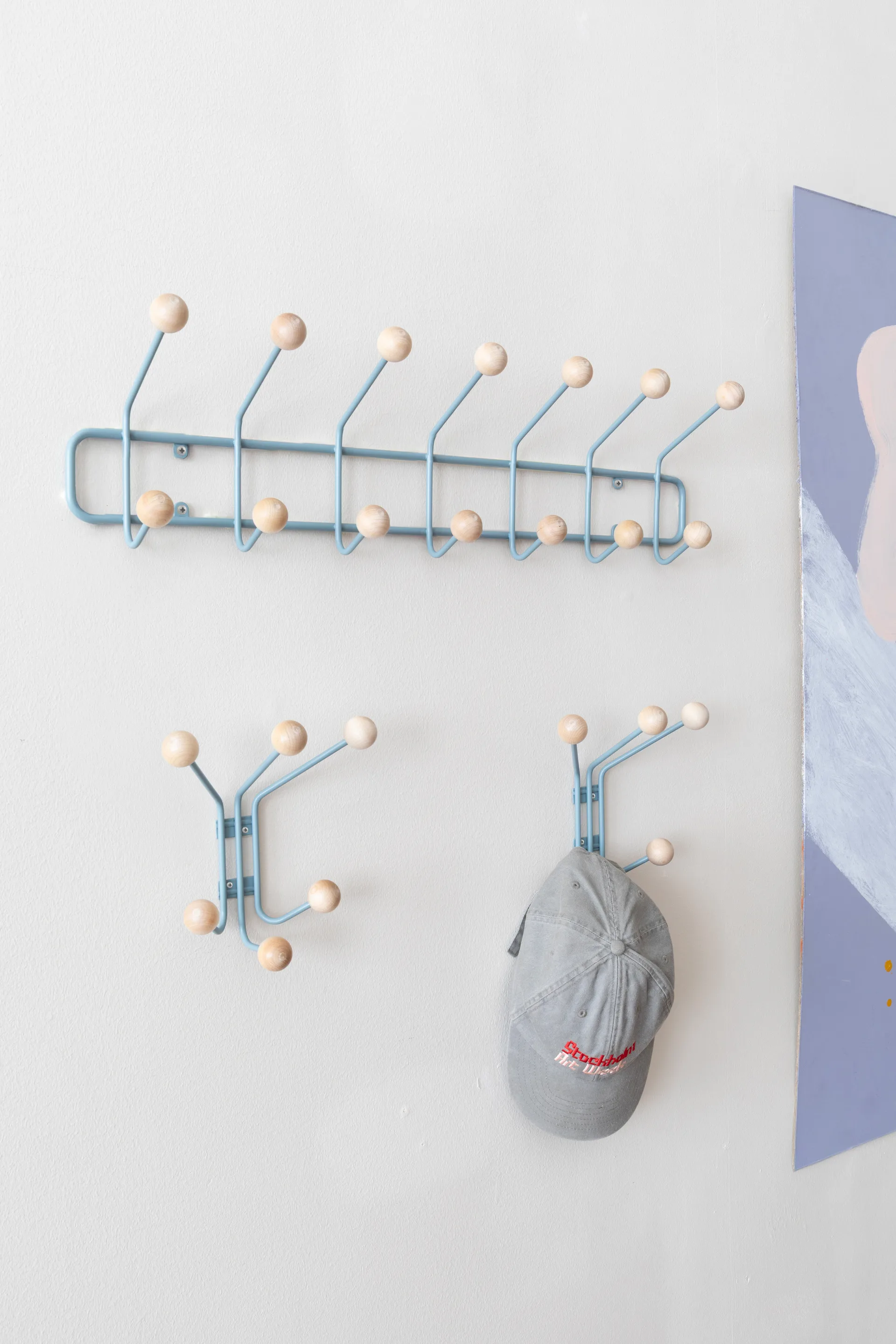 Wieszak Bill XS, Pigeon blue Maze