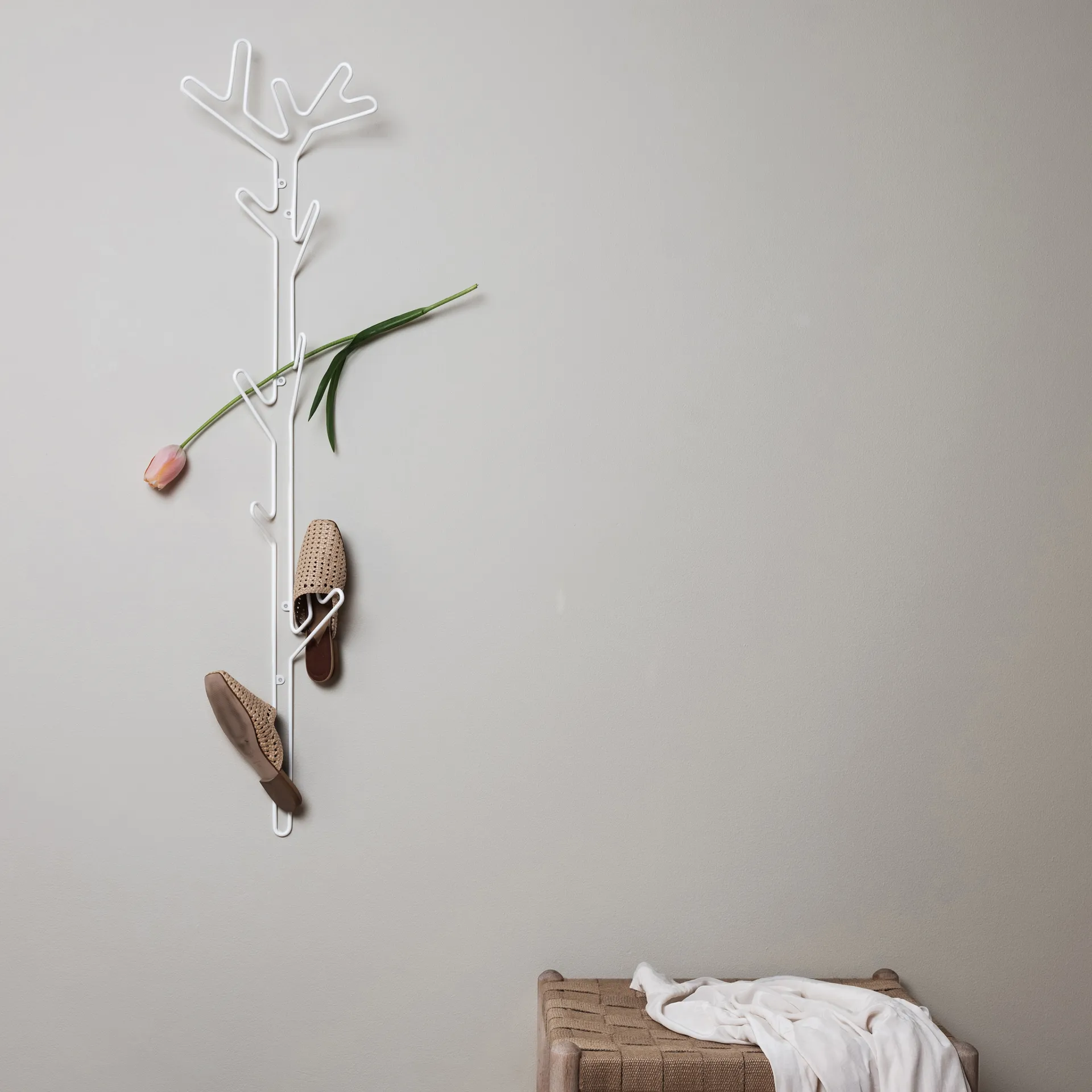 Wieszak Branch, biały Maze