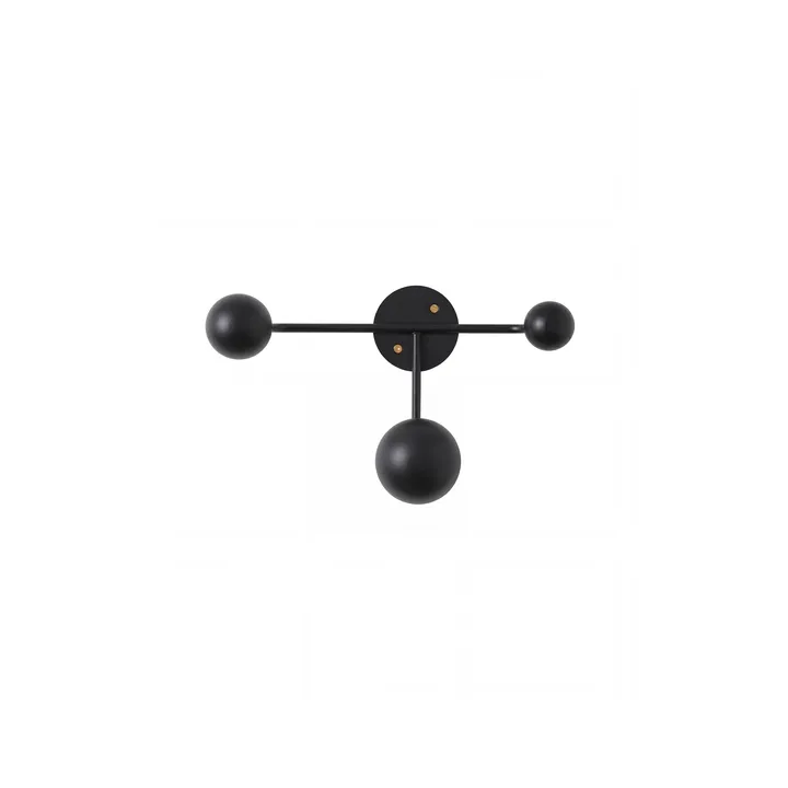 Wieszak na ubrania Bill Triple - Black - Maze