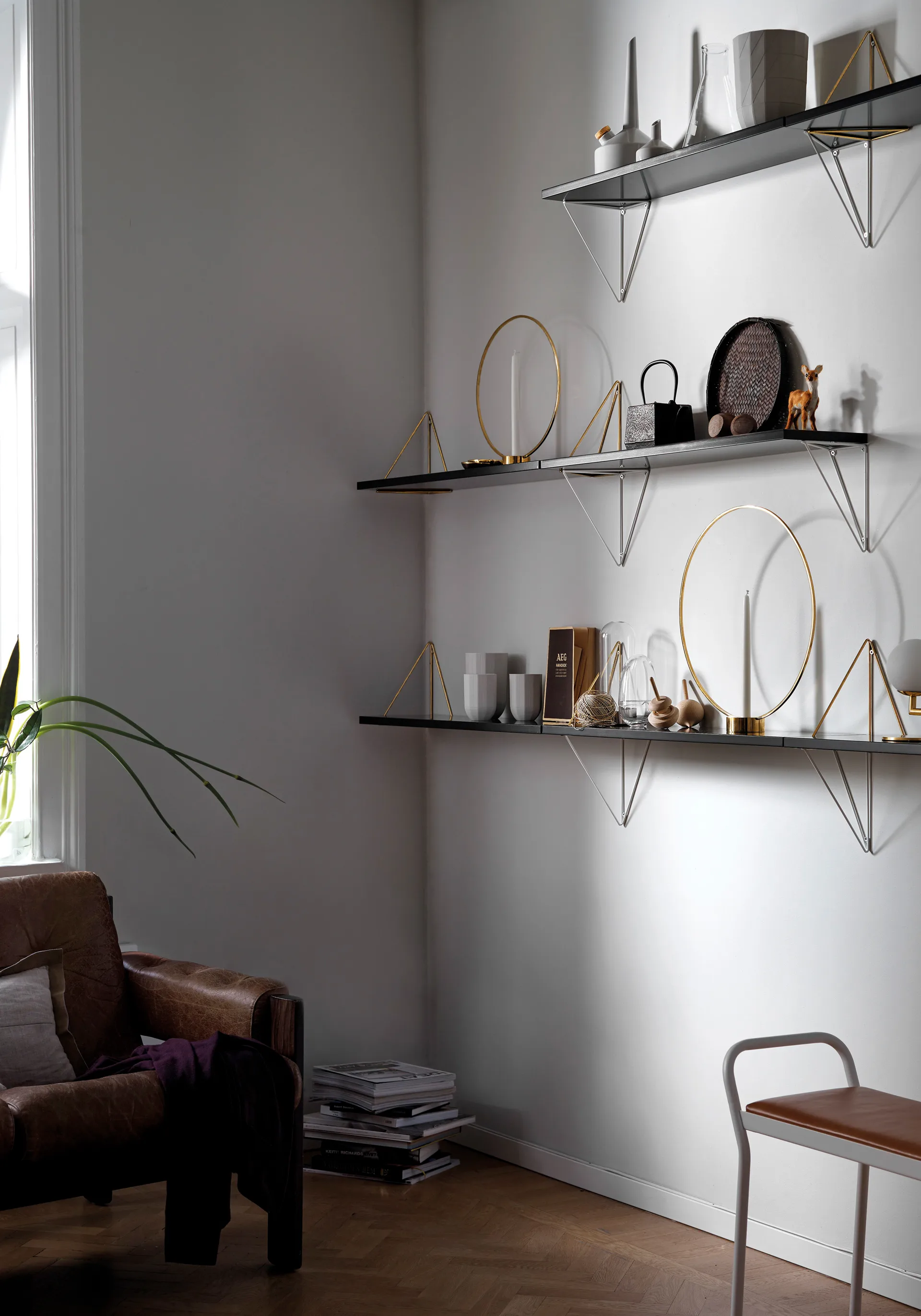 Wsporniki Pythagoras, 2 szt., Białe Maze