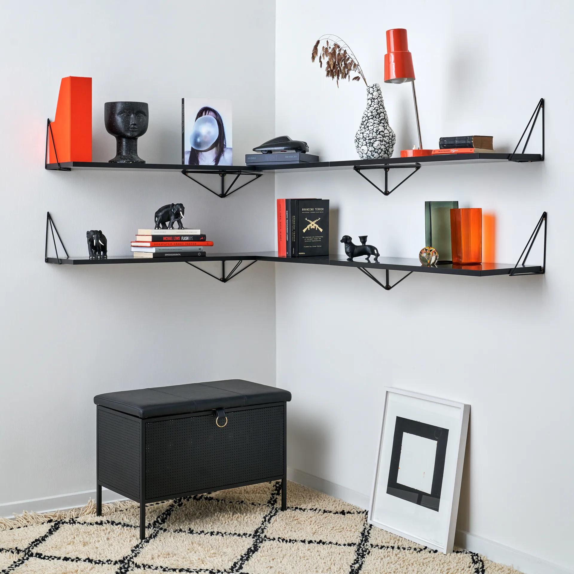 Wsporniki Pythagoras, 2 szt., Czarne Maze