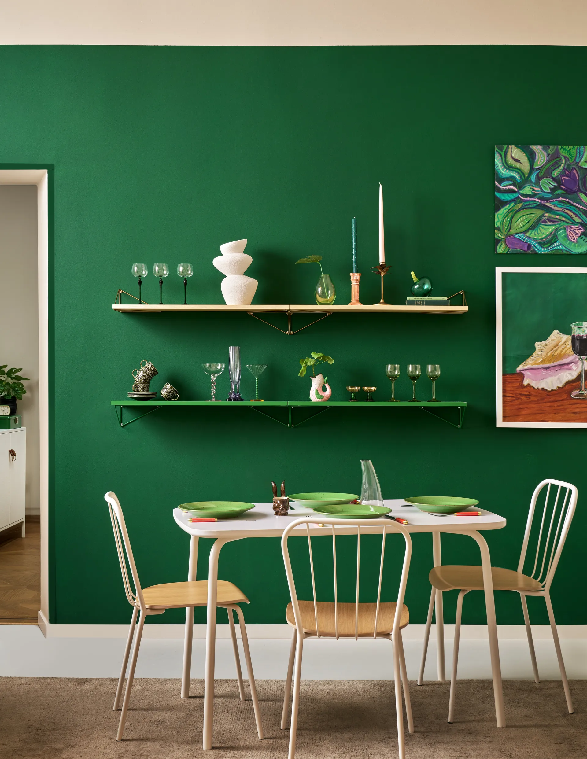 Wsporniki Pythagoras, 2 szt., Fern green Maze