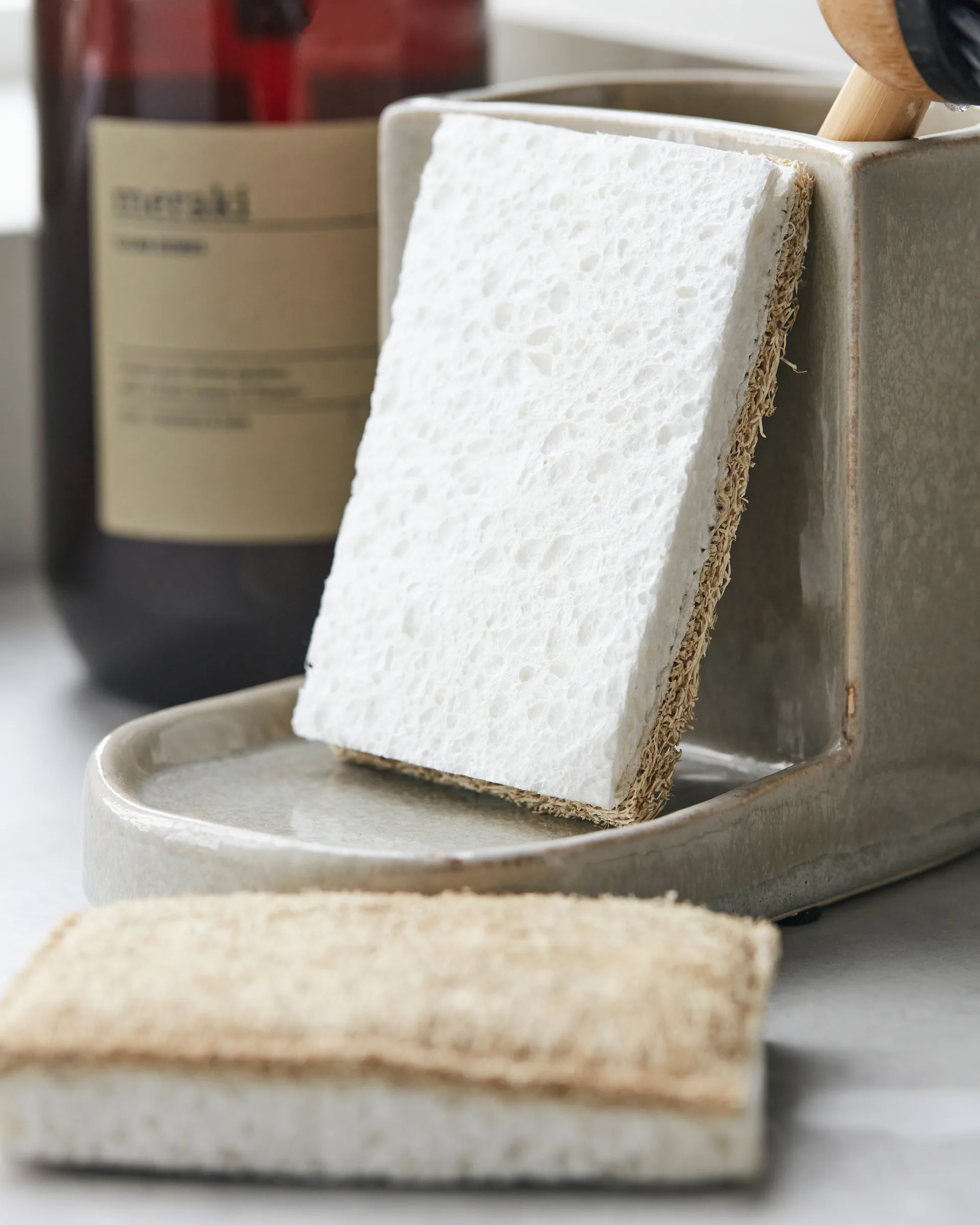 Gąbka do czyszczenia Reseda 2-pak, Naturalny Meraki