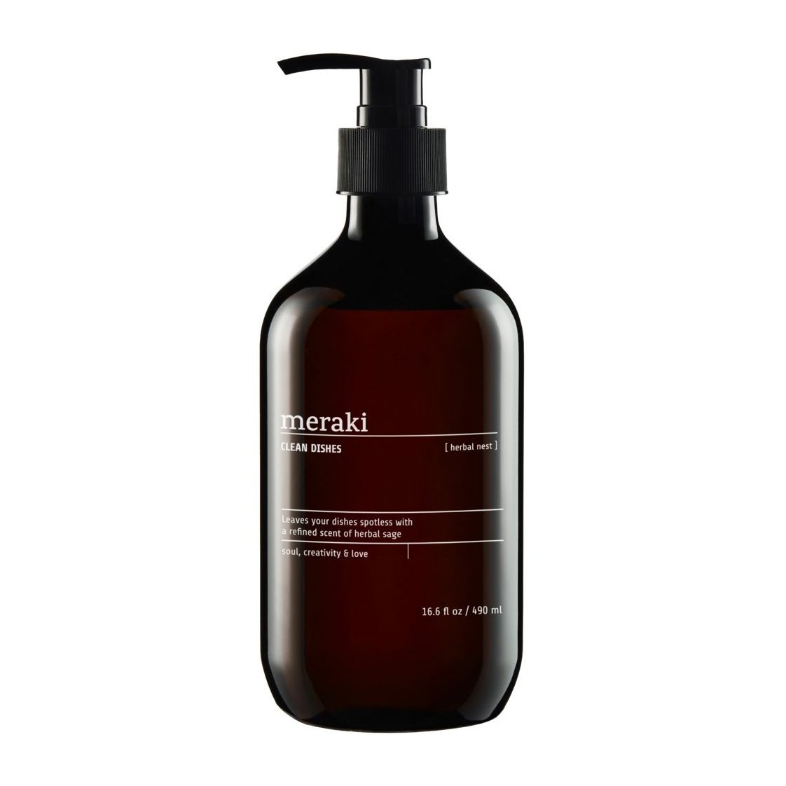 Фото - Ручне миття посуду Meraki płyn do mycia naczyń 490 ml Herbal nest 