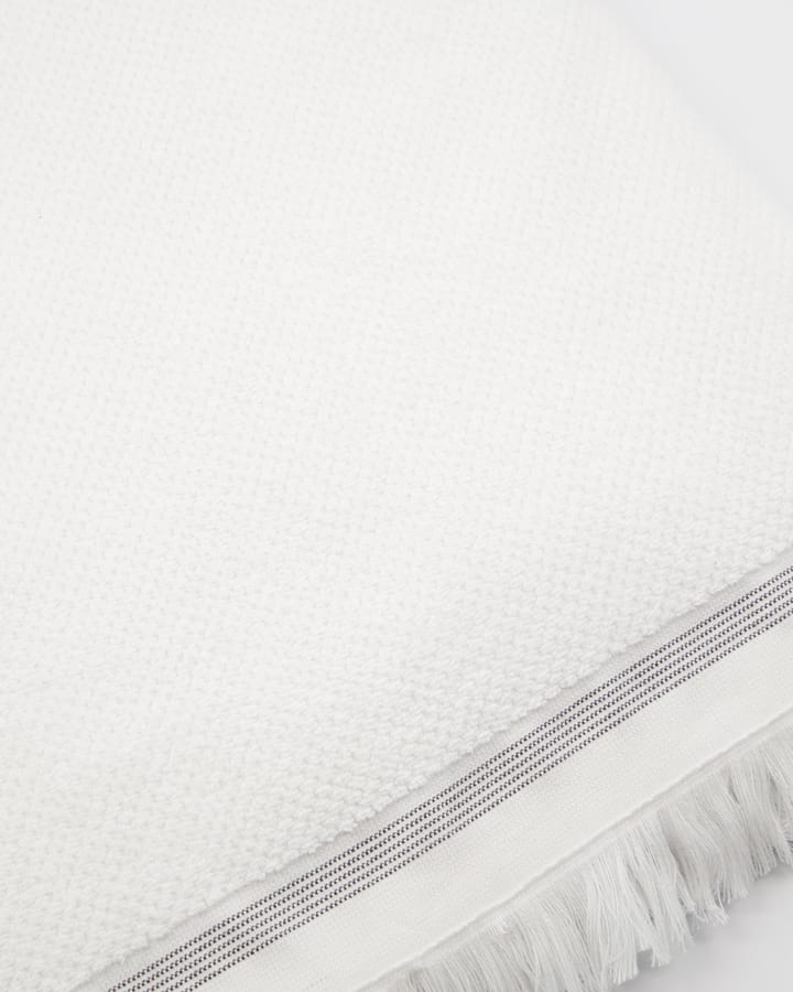 Meraki ręcznik biały z szarymi paskami - 100x180 cm - Meraki
