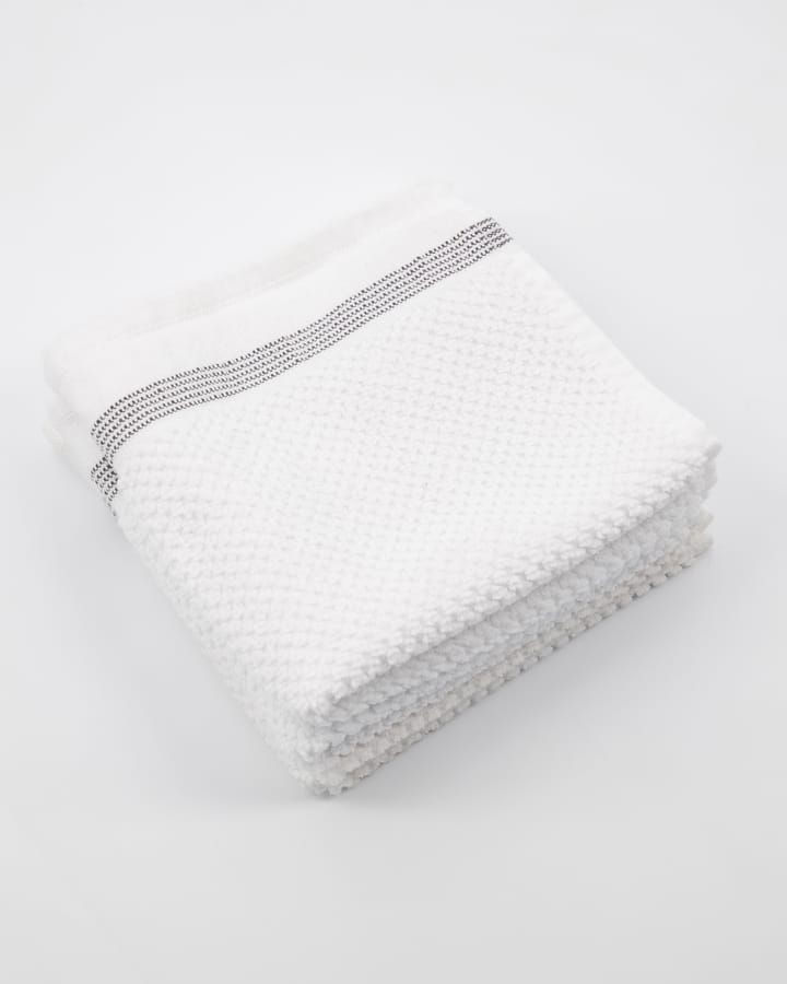 Meraki ręcznik biały z szarymi paskami 3-pak, 30x30 cm Meraki