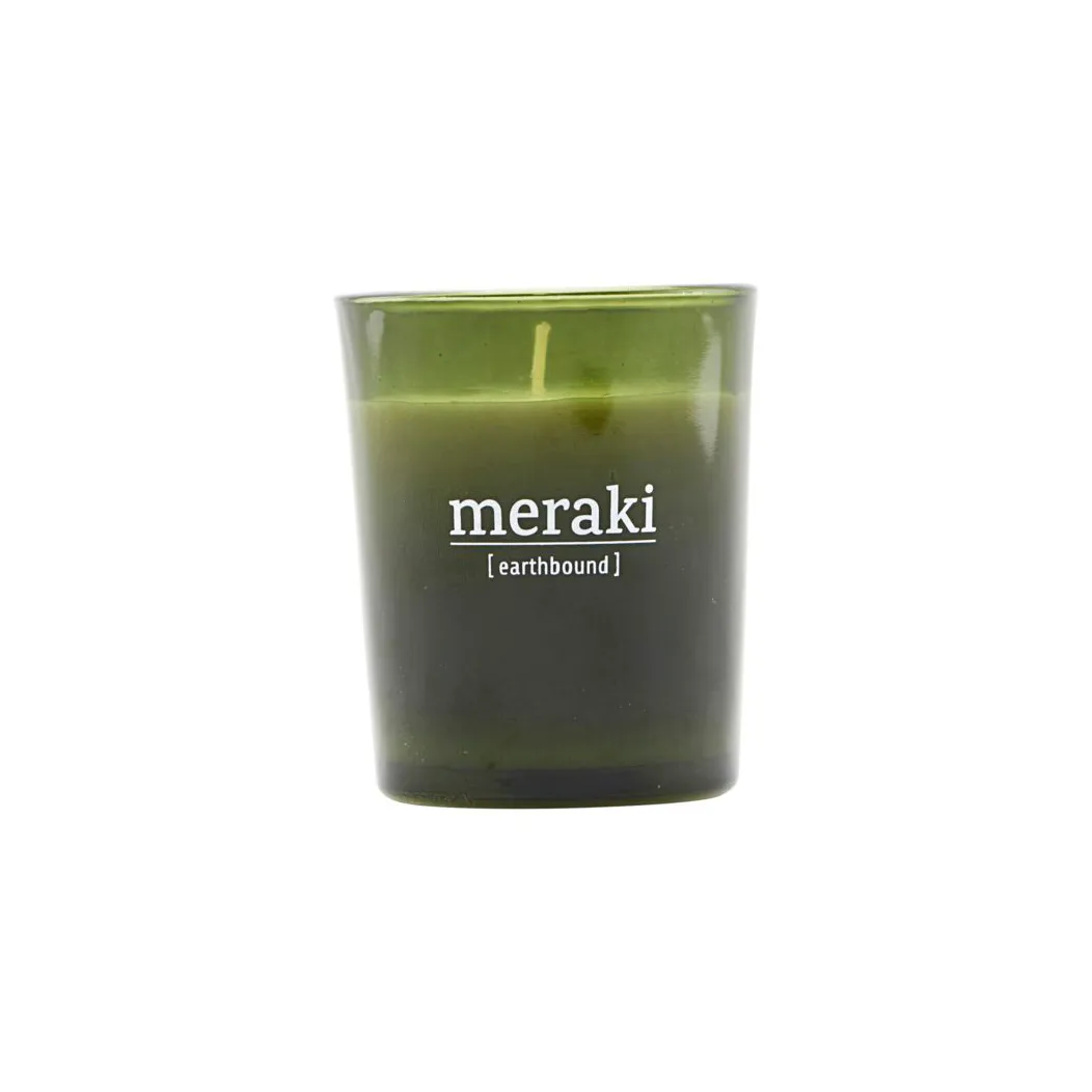 Meraki świeca zapachowa zielone szkło 12 godz., Earthbound Meraki
