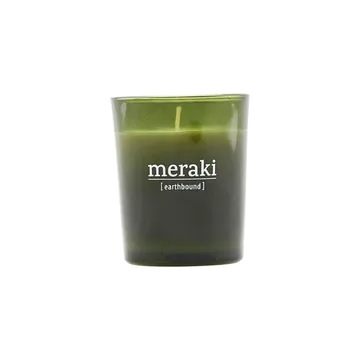 Meraki świeca zapachowa zielone szkło 12 godz. - Earthbound - Meraki