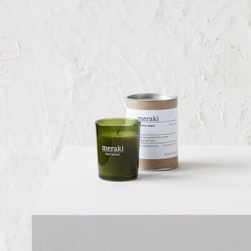 Meraki świeca zapachowa zielone szkło 12 godz. - Fig-apricot - Meraki
