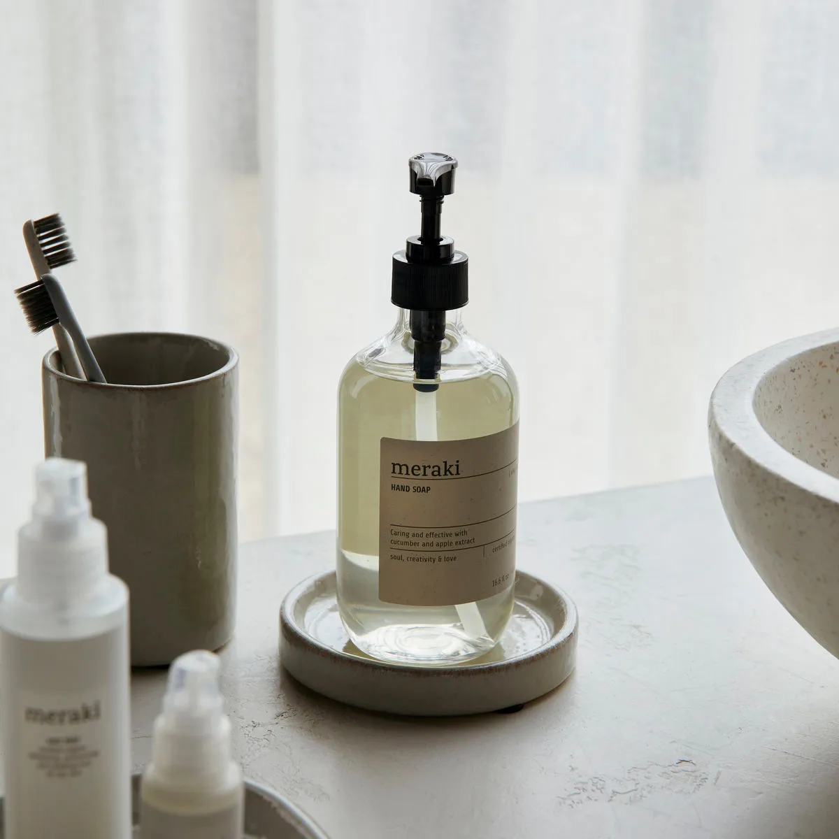 Mydelniczka Datura Ø12,5 cm, Shellish grey Meraki