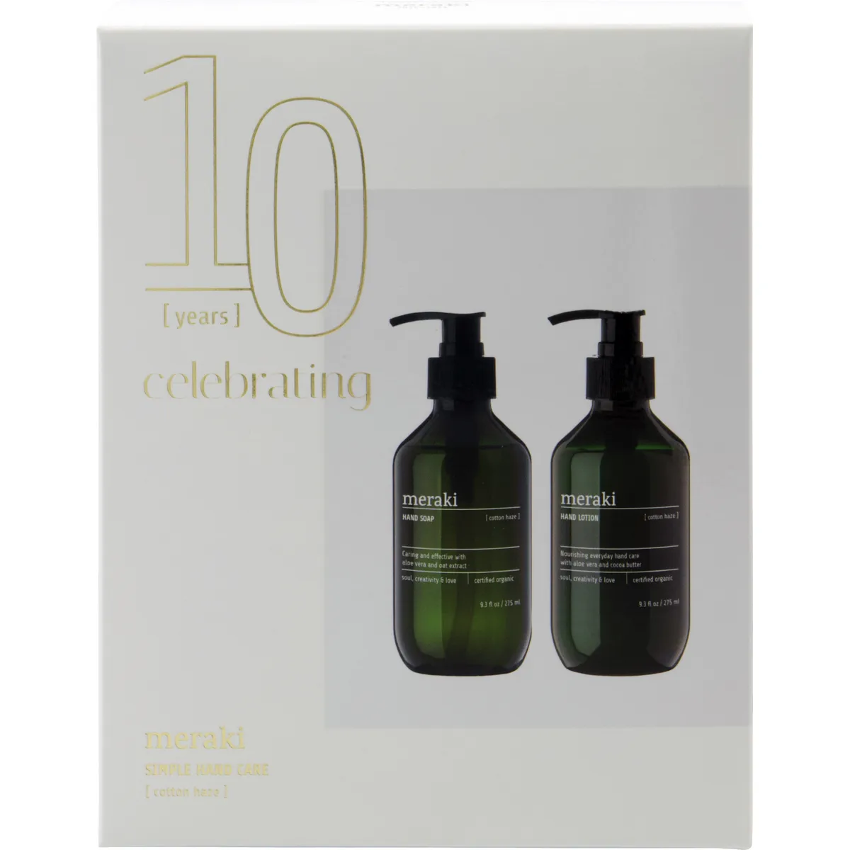 Mydło i balsam do rąk Meraki, zestaw prezentowy, Cotton Haze Meraki