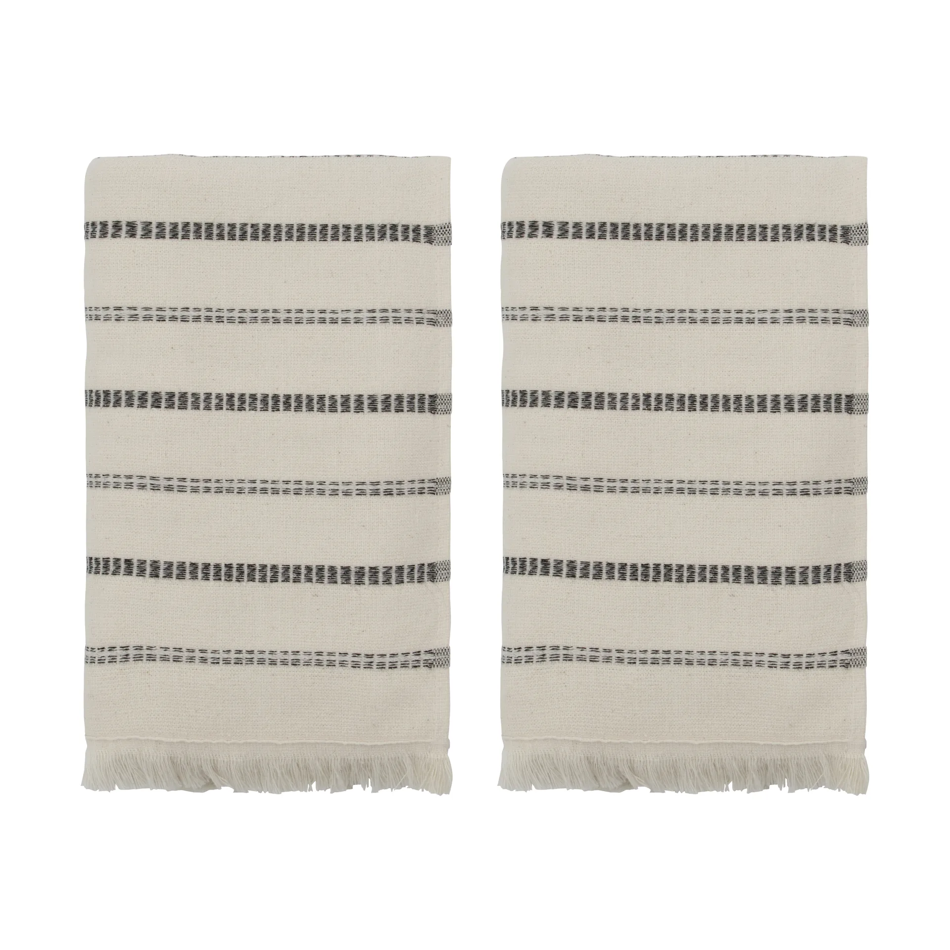 Ręcznik do rąk True, 2 części, Off-White-czarny, 50x100 cm Meraki