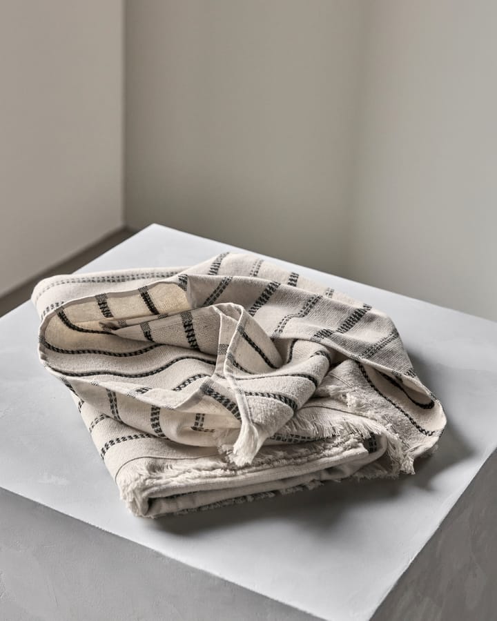 Ręcznik kąpielowy True, Off-White-czarny, 70x140 cm Meraki