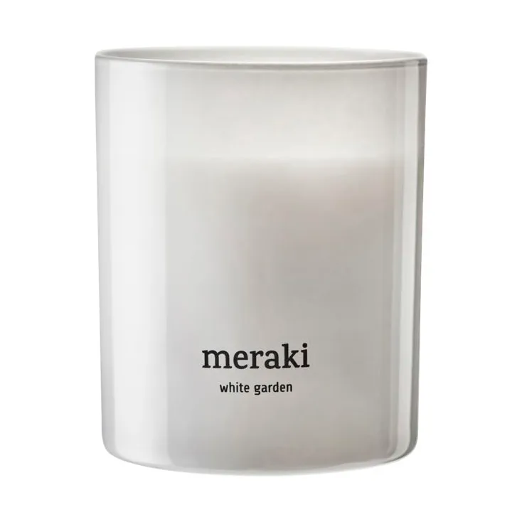 Świeca zapachowa Meraki, 35 godzin, White garden Meraki