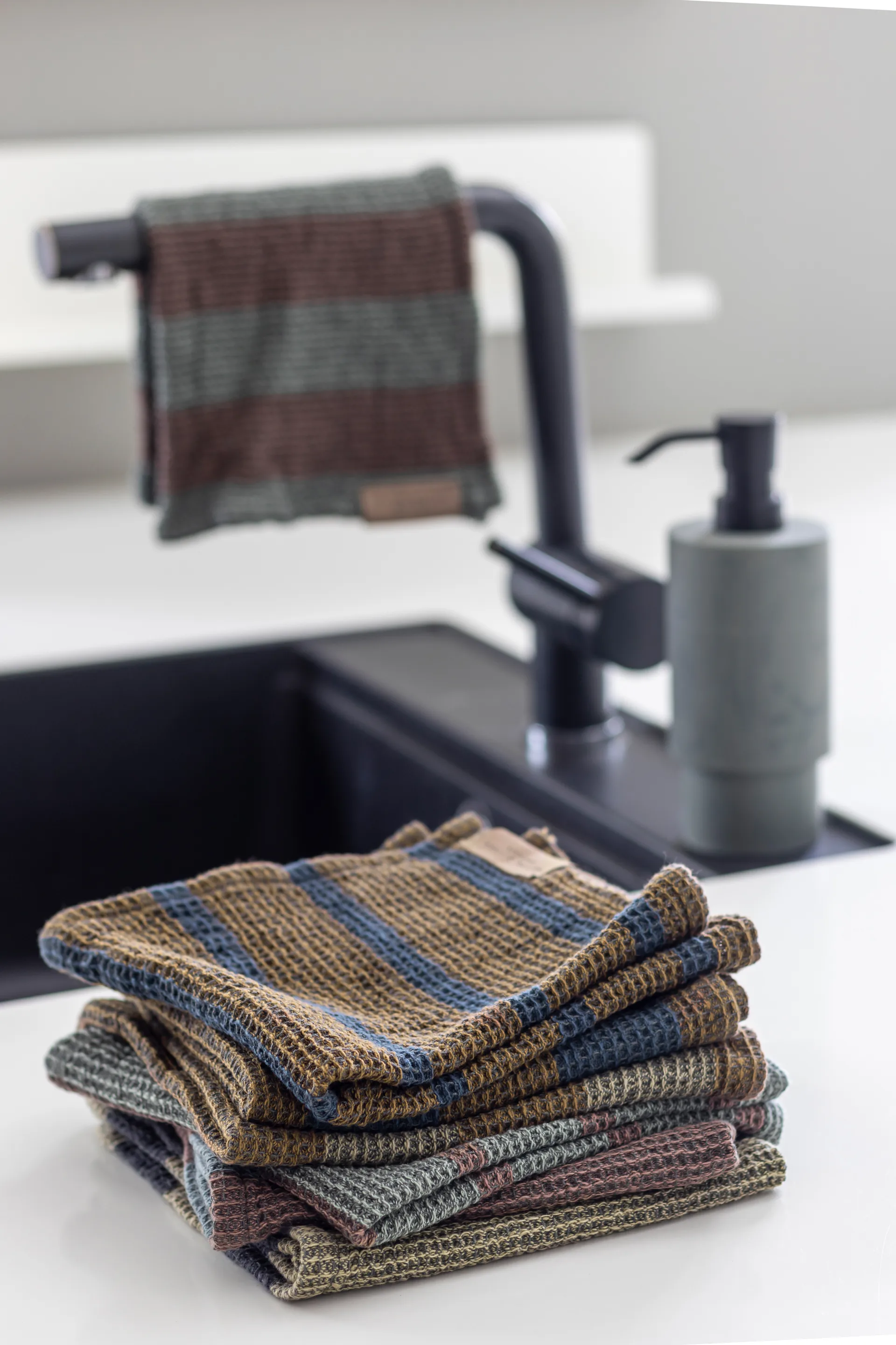 Elvira ścierka 33x33 cm 2-pak, Ochre Mette Ditmer