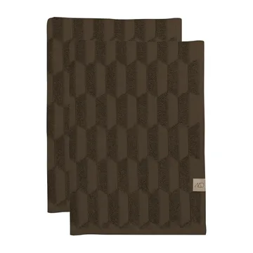 Geo ręcznik dla gości 2-pak - Chocolate - Mette Ditmer