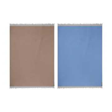 Koc Duet - Beżowo-Blue (beige-niebieski), 130x175 cm - Mette Ditmer