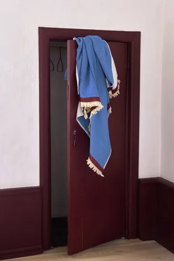 Koc Duet - Blue-Beige (niebiesko-beżowy), 130x175 cm - Mette Ditmer