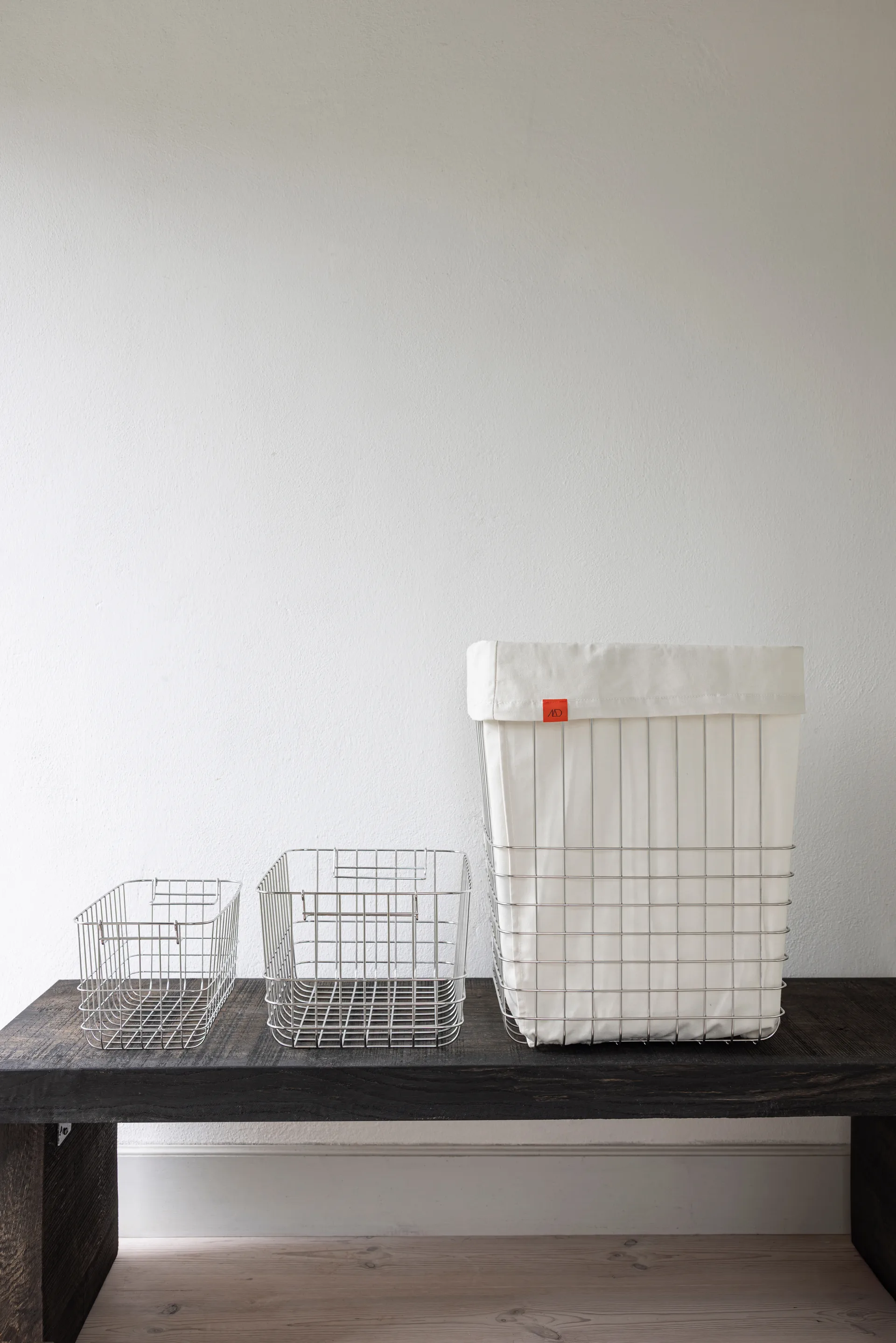 Kosz do przechowywania Store-it z torbą bawełnianą large, Chrome Mette Ditmer