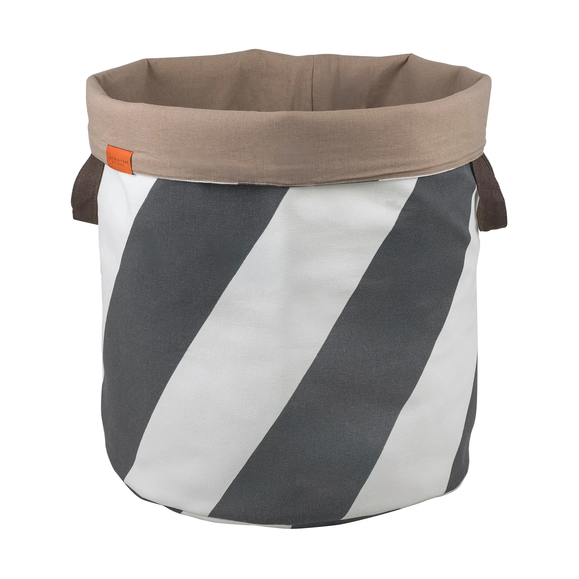 Kosz na pranie Diagonal Ø40x50 cm, Dark grey-off-white Mette Ditmer