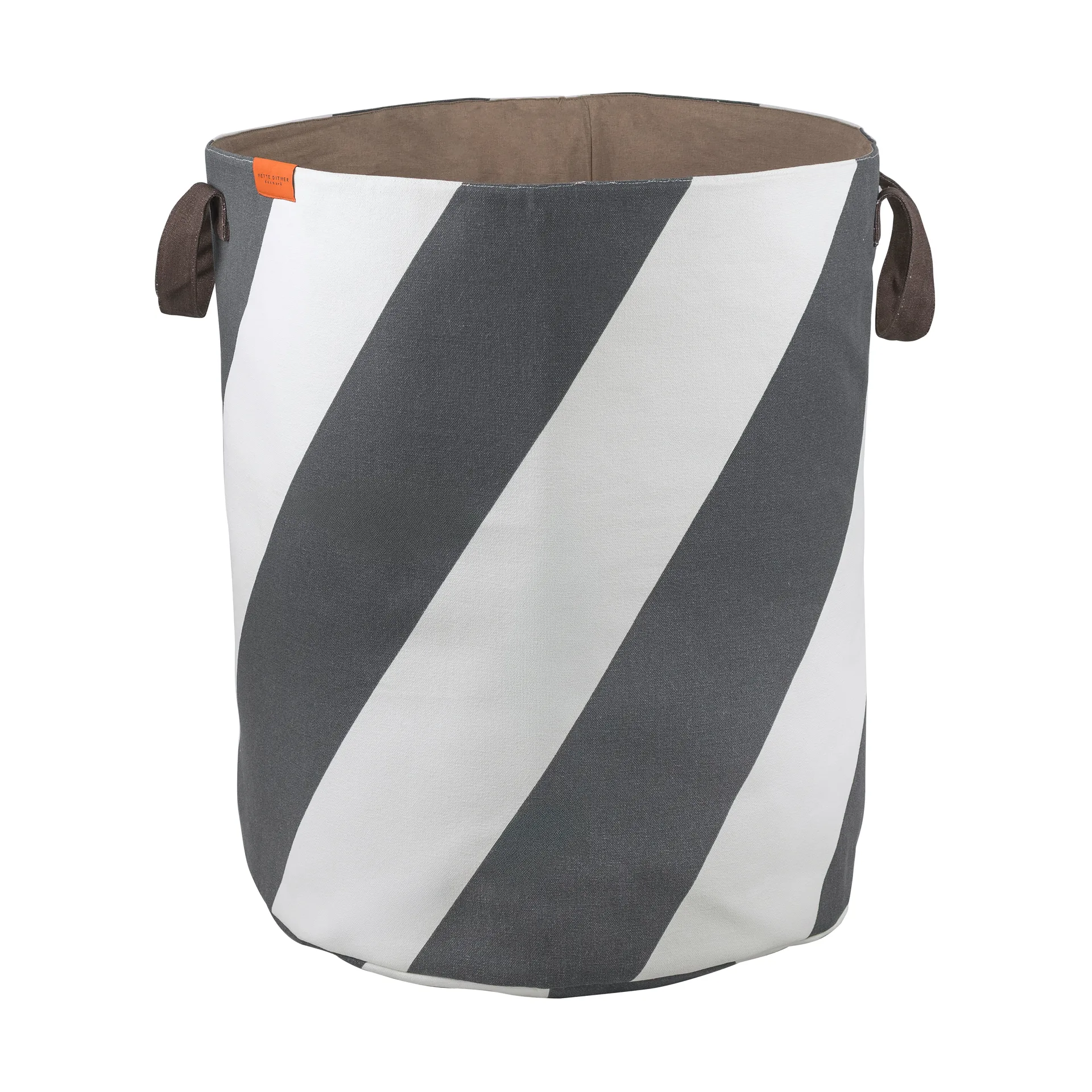 Kosz na pranie Diagonal Ø40x50 cm, Dark grey-off-white Mette Ditmer
