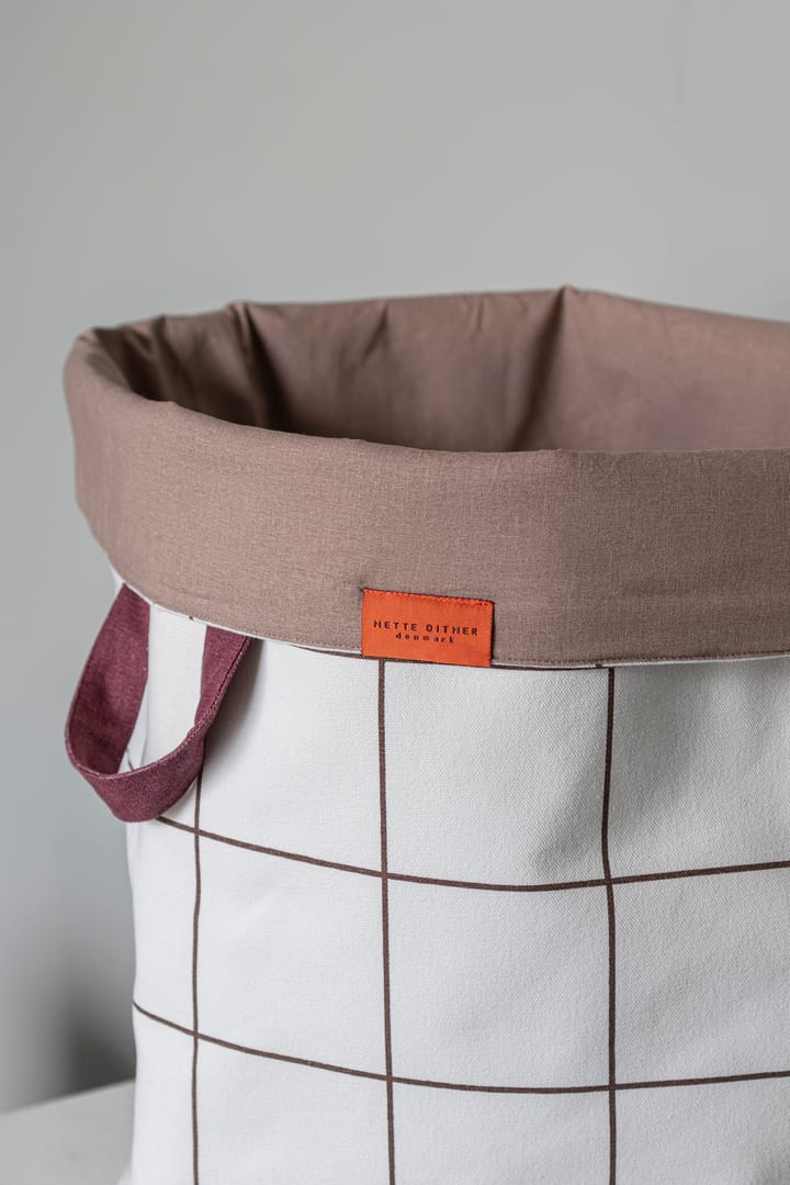 Kosz na pranie Mesh Ø40x50 cm, Brown-Off-white Mette Ditmer