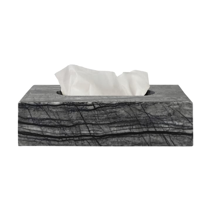 Marble pudełko do chusteczek 14x25,5 cm - Czarny-szary - Mette Ditmer
