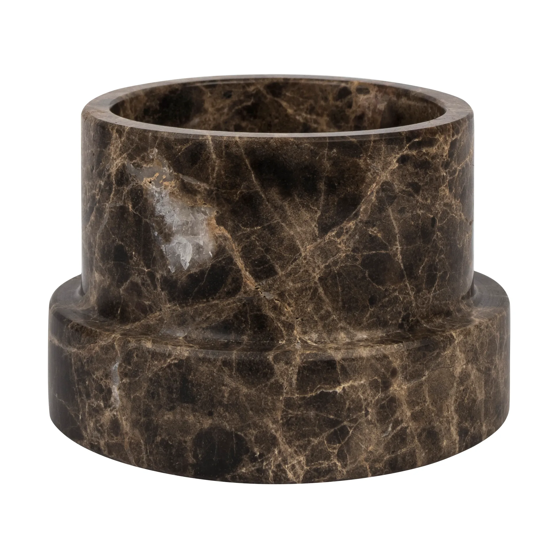Marble świecznik 6,5 cm, brązowy Mette Ditmer