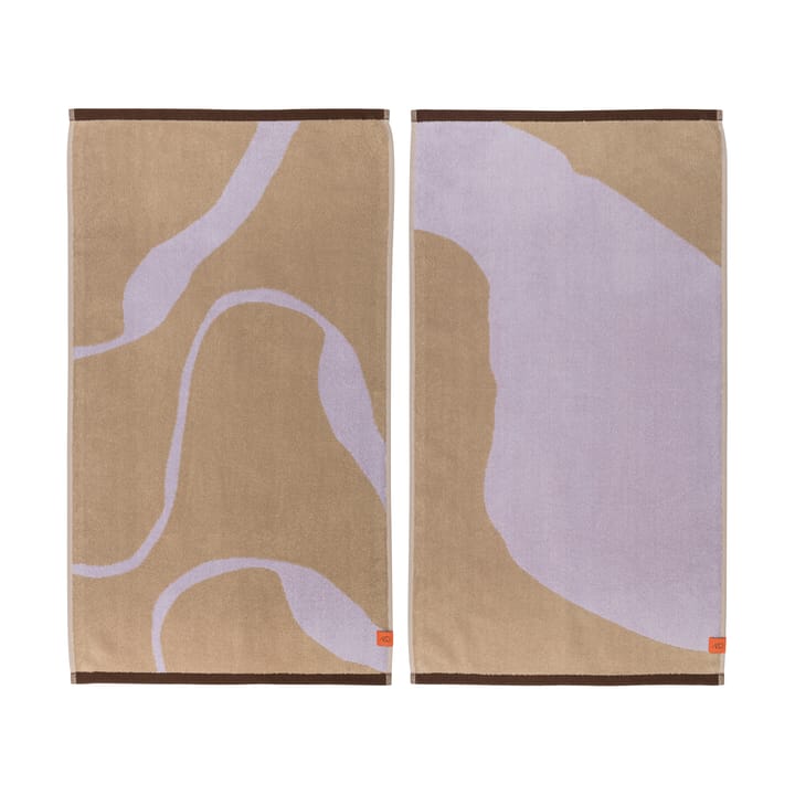 Nova Arte ręcznik 50x90 cm 2 szt. - Sand-lilac - Mette Ditmer