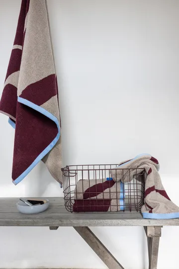 Nova Arte ręcznik 50x90 cm 2 szt. - Wine-sand - Mette Ditmer