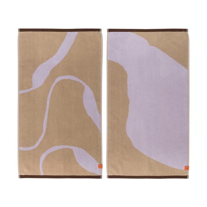 Nova Arte ręcznik dla gości 40x55 cm 2 szt. - Sand-lilac - Mette Ditmer