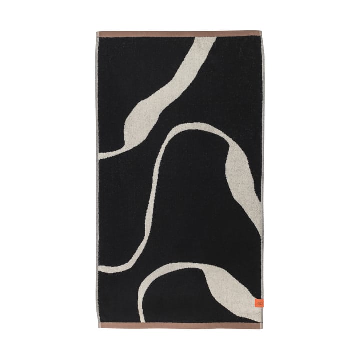 Nova Arte ręcznik kąpielowy 70x133 cm - Black-off white - Mette Ditmer